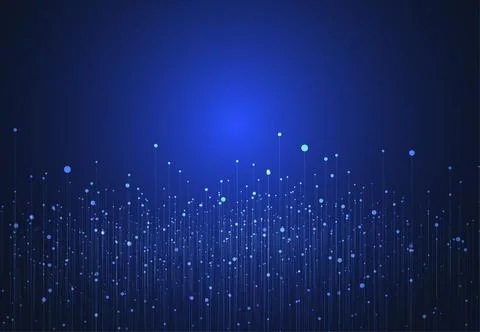 Big data visualization. Abstract technology innovation communication concept Illustrazione stock