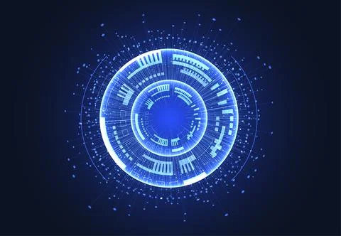 Big data visualization. Abstract technology innovation communication concept Illustrazione stock