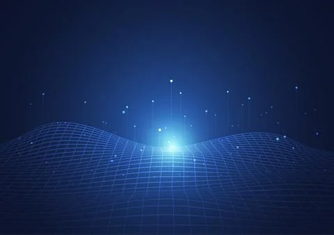 Big data visualization. Abstract technology innovation communication concept Illustrazione stock