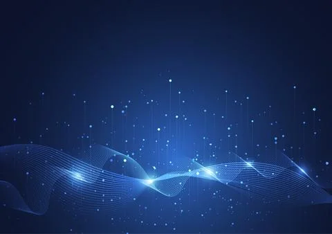 Big data visualization. Abstract technology innovation communication concept Illustrazione stock