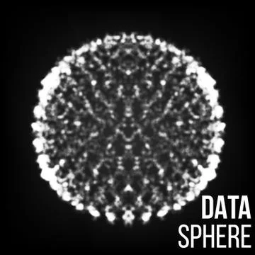 Big Data Visualization Abstract Vector Background. Dots Array And Lines. Vector Stock Illustration