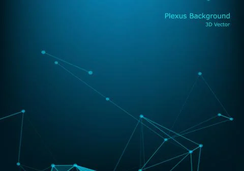 Big data visualization . Abstract vector polygonal background . Molecular bon Stockillustratie