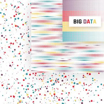 Big data visualization. Analysis of information. Machine learning algorithms Stock Illustration