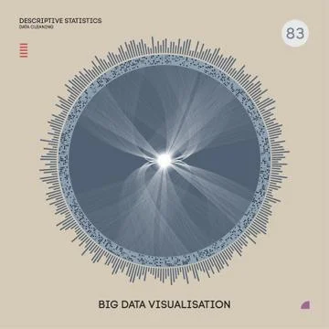 Big data visualization. Background 3d illustration . Cyber background line and Illustrazione stock