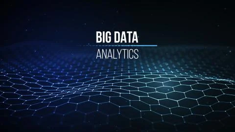 Big data visualization. Background 3d .Big data connection background. Cyber Illustrazione stock