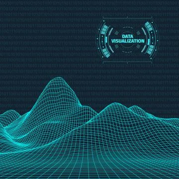 Big data visualization. Background 3d .Big data connection background. Cyber Stock Illustration