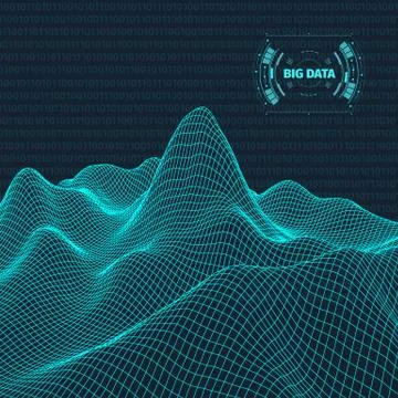 Big data visualization. Background 3d .Big data connection background. Cyber Stock Illustration