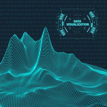 Big data visualization. Background 3d .Big data connection background. Cyber Illustrazione stock