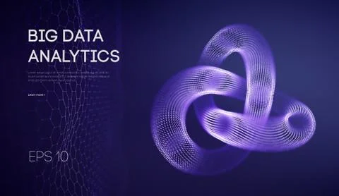 Big data visualization. Background 3d .Big data connection background. Cyber Illustrazione stock