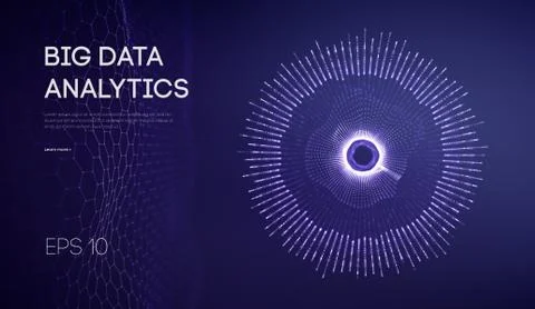 Big data visualization. Background 3d .Big data connection background. Cyber Stockillustratie