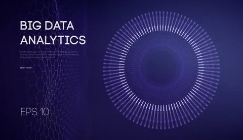 Big data visualization. Background 3d .Big data connection background. Cyber Stockillustratie