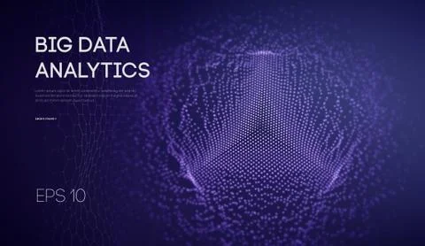 Big data visualization. Background 3d .Big data connection background. Cyber Stock Illustration