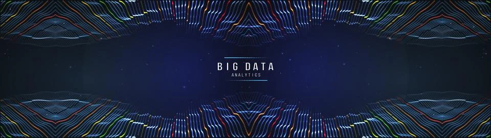 Big data visualization. Background 3d .Big data connection background. Cyber Stock Illustration