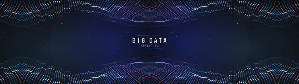 Big data visualization. Background 3d .Big data connection background. Cyber Illustrazione stock