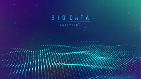 Big data visualization. Background 3d .Big data connection background. Cyber Stock Illustration