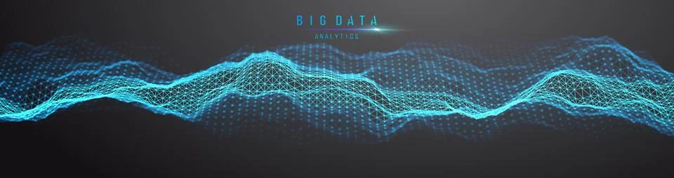 Big data visualization. Background 3d .Big data connection background. Cyber Illustrazione stock