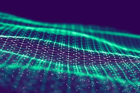 Big data visualization. Background 3d .Big data connection background. Cyber 스톡 일러스트