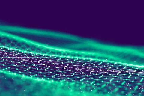 Big data visualization. Background 3d .Big data connection background. Cyber Stock Illustration