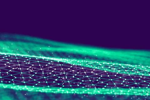 Big data visualization. Background 3d .Big data connection background. Cyber Stock Illustration