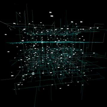 Big data visualization background. Stock Illustration