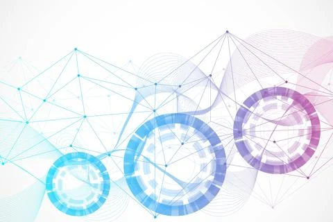 Big Data Visualization Background. Modern futuristic virtual abstract background Stock Illustration