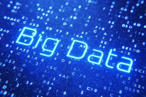 Big data visualization. Big data connection complex. Data array visual concep Stockillustratie