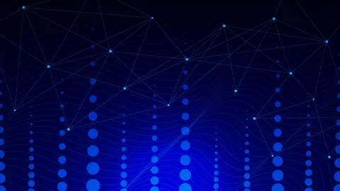 Big data visualization concept. Abstract futuristic technology Stock Illustration