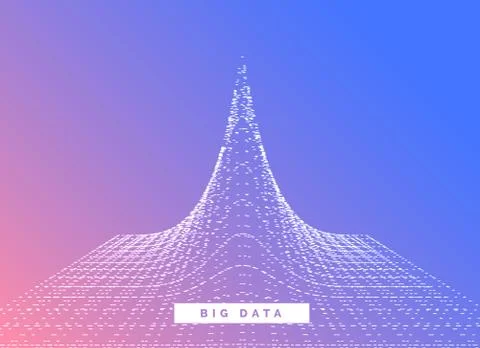 Big data visualization concept design vector background Stock Illustration