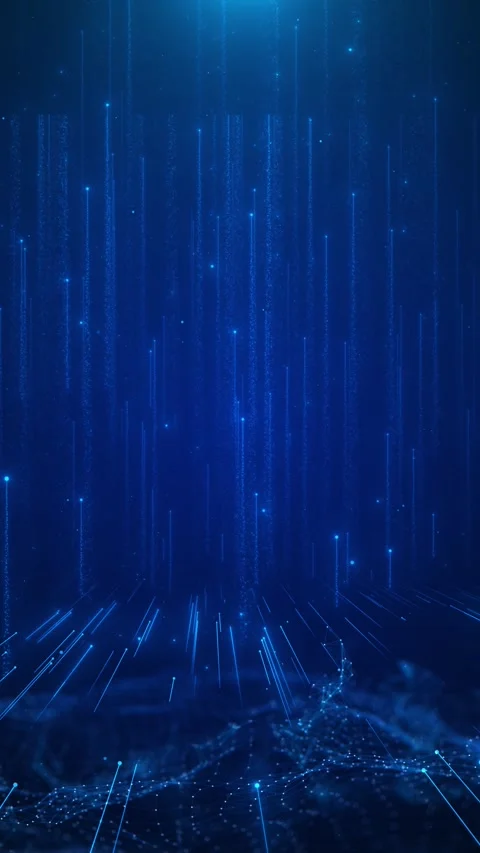 Big data visualization concept glowing lines abstract technology background. 3D Video stock 312183859