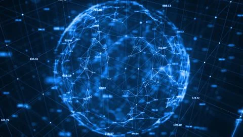 Big data visualization concept. Stock Illustration