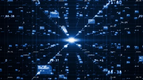 Big data visualization concept. Machine learning algorithms. Analysis of info Stock Footage 109444138