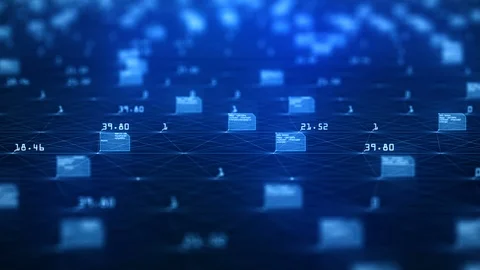 Big data visualization concept. Machine learning algorithms. Stock Footage 109451621