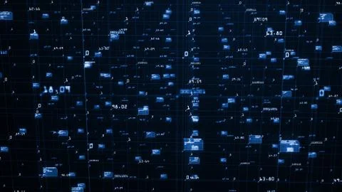 Big data visualization concept. Machine learning algorithms. Analysis of info Stock-Illustration
