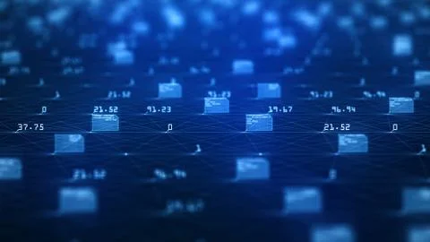 Big data visualization concept. Machine learning algorithms. Analysis of info Stock Illustration