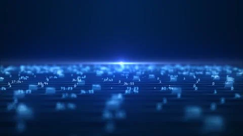 Big data visualization concept. Machine learning algorithms. Analysis of info Stock Illustration