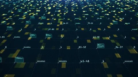 Big data visualization concept. Machine learning algorithms. Analysis of info Stock Illustration