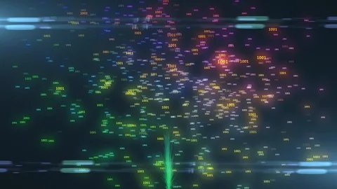 Big data visualization data center analytics IOT cloud computing AI Stock Footage 102682965