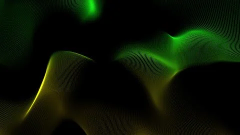 Big data visualization. Digital dynamic wave of particles.Wave of flowing p.. Illustrazione stock