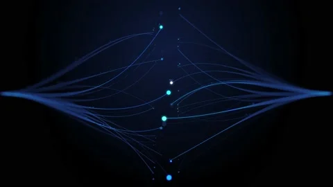 Big data visualization via dot particles. Stock Footage 168068489