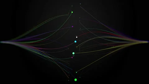 Big data visualization via dot particles... | Stock Video | Pond5