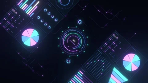 Big data visualization flow analytics bg able to loop endless Stock Footage 346606338