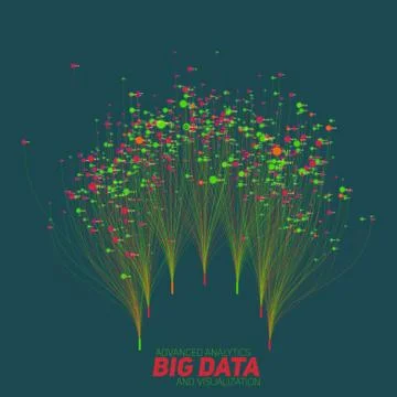 Big data visualization. Futuristic infographic. Information aesthetic design. Stock Illustration