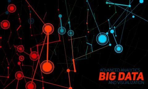 Big data visualization. Futuristic infographic. Information aesthetic design. Stock Illustration