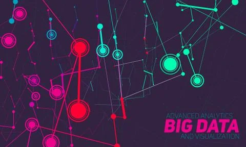 Big data visualization. Futuristic infographic. Information aesthetic design. Stock Illustration