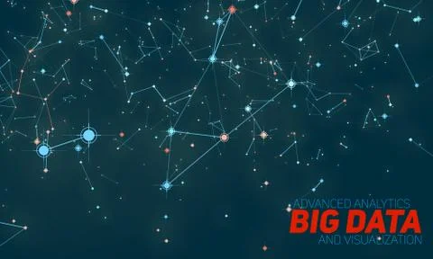 Big data visualization. Futuristic infographic. Information aesthetic design. Stock Illustration