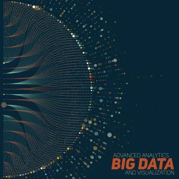 Big data visualization. Futuristic infographic. Information aesthetic design. イラスト素材