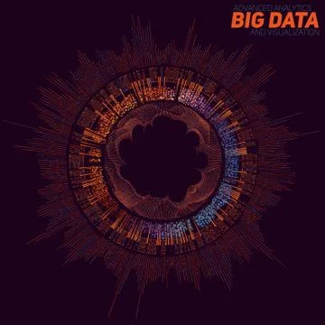 Big data visualization. Futuristic infographic. Information aesthetic design. Stock Illustration