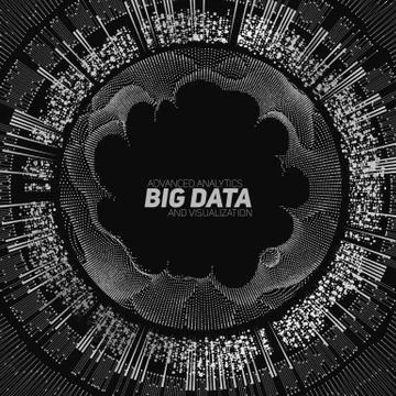Big data visualization. Futuristic infographic. Information aesthetic design. Stock Illustration