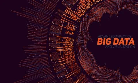 Big data visualization. Futuristic infographic. Information aesthetic design. Stock Illustration