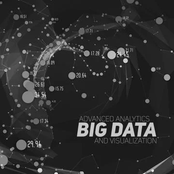 Big data visualization. Futuristic infographic. Information aesthetic design. Stock Illustration